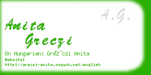 anita greczi business card